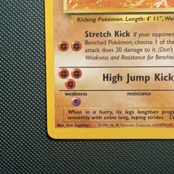 Pokemon Vintage Non-holo Rare Hitmonlee 22/62 Fossil Wotc 1999 - Image 5