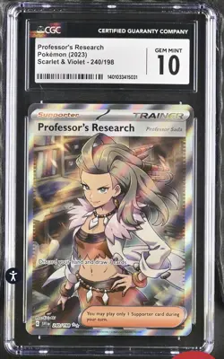2023 Pokemon Scarlet & Violet Professor’s Research 240 – CGC 10 GEM MINT - Image 1