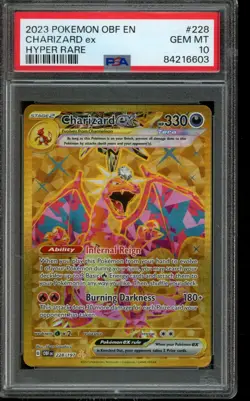 PSA 10 GEM MINT Pokemon Charizard EX Obsidian Flames Hyper Rare 228/197 - Image 1