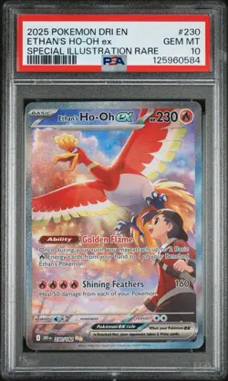 PSA 10 Ethan's Ho-Oh ex 230/182 Pokemon Destined Rivals Holo SIR Gem Mint - Image 1