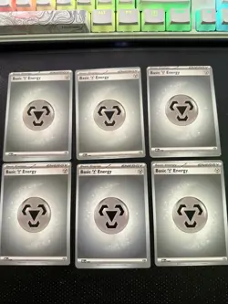 Pokemon Mega Evolution Steel Energy Error Miscut Misaligned Error NM - Image 1