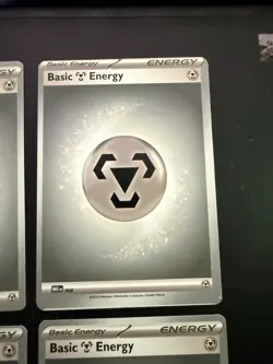 Pokemon Mega Evolution Steel Energy Error Miscut Misaligned Error NM - Image 2