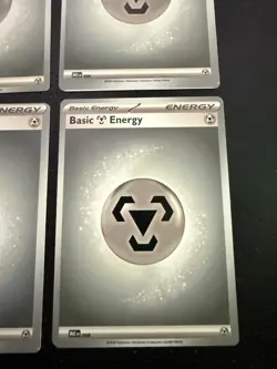 Pokemon Mega Evolution Steel Energy Error Miscut Misaligned Error NM - Image 3