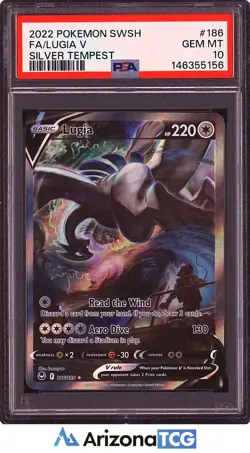Pokemon 2022 Lugia V 186/195 Alt Art Silver Tempest GEM MINT PSA 10 - Image 1