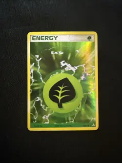 2006 Pokemon EX Holon Phantoms Grass Energy Holo #105/110 DMG - Image 1