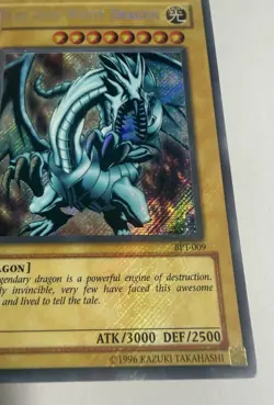 Yu-Gi-Oh! Blue‑Eyes White Dragon BPT‑009 – Secret Rare - Holo Bleed Error - LP+ - Image 5