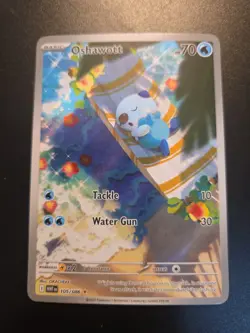Oshawott 105/086 Sv: White Flare Holo Pokemon TCG Illustration Rare NM - Image 1