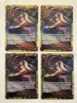 4x Crocodile OP14-120 (SEC) One Piece CCG THE AZURE SEA'S SEVEN English Mint - Image 1