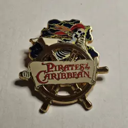 Disney - Pirates of the Caribbean - Skeleton Ghost Helmsman - Moving Wheel Pin - Image 1