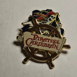 Disney - Pirates of the Caribbean - Skeleton Ghost Helmsman - Moving Wheel Pin - Image 2