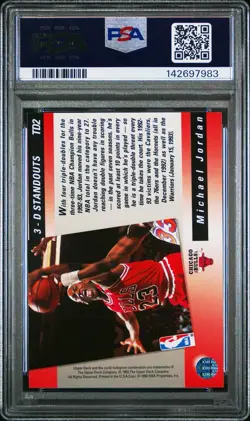 1993-94 Upper Deck - Triple Double Michael Jordan #TD2 - Image 2