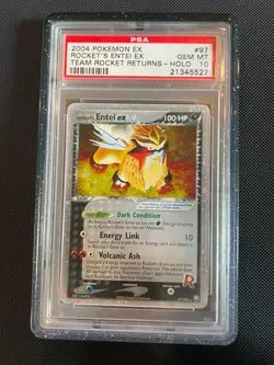 2004 POKEMON EX TEAM ROCKET RETURNS #97 ROCKET'S ENTEI EX-HOLO PSA 10 - Image 1