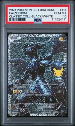 PSA 10 ZEKROM 114 CELEBRATIONS CLASSIC COLLECTION BLACK & WHITE POKEMON GEM MINT - Image 1