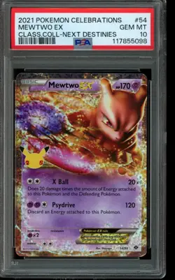 PSA 10 GEM MINT Pokemon Mewtwo EX Celebrations Classic Collection 54/99 - Image 1