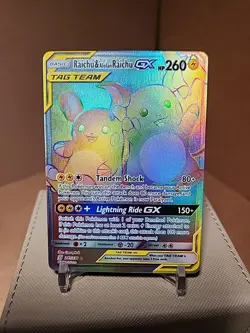 Raichu & Alolan Raichu GX 241/236 SM Unified Minds Secret Rare Pokemon NM-MINT - Image 1