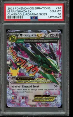 PSA 10 GEM MINT Pokemon Mega Rayquaza EX Celebrations Classic Collection 76/108 - Image 1