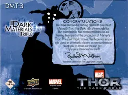"Thor: The Dark World" Costume Memorabilia Featuring Thor/Odin/Loki DMT-3 - Image 2