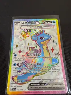 Lapras EX 158/142 Full Art NM Stellar Crown Pokemon Card 158/142 - Image 1