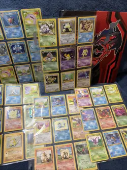 🔥145x Holo Rare Vintage WOTC Pokemon Card Lot+Binder 1st Shadowless Base Rocket - Image 1