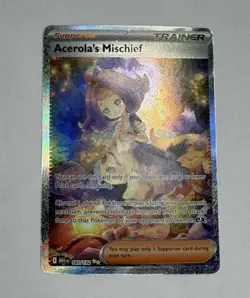 2025 Acerola’s Mischief HOLO Trainer Full Art Pokemon Card TCG 183/182 NM Mint! - Image 2