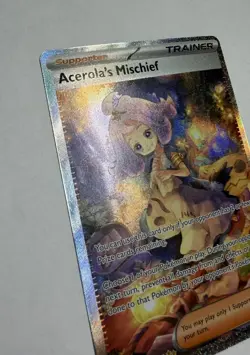 2025 Acerola’s Mischief HOLO Trainer Full Art Pokemon Card TCG 183/182 NM Mint! - Image 3