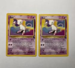 2x Mew #8 Pokemon The Movie Black Star Promo 1999 WOTC Pokemon Card TCG Lot NM+! - Image 1