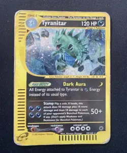Pokemon Card-Tyranitar-29/165-Expedition- Holo-ENG-Poor - Image 1