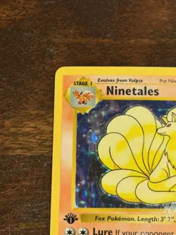 Vintage 1st Edition Ninetales Shadowless Holo #12/102 Base Set Pokemon Card - Image 2