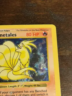 Vintage 1st Edition Ninetales Shadowless Holo #12/102 Base Set Pokemon Card - Image 3