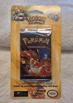 WOTC Pokemon Base Set Booster Blister Pack 11 Cards 1999 Vintage - Charizard - Image 1