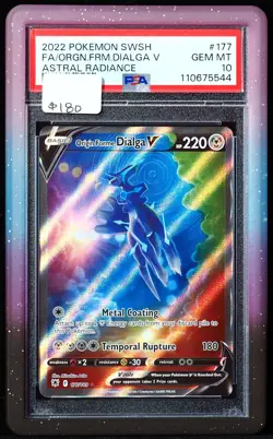 Origin Forme Dialga V #177/189 Astral Radiance PSA 10 Pokemon Card - Image 1