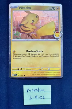 Pikachu (Pokemon Day 2026, 30th Anniversary) 051/162 Holo Temporal Forces Card - Image 1