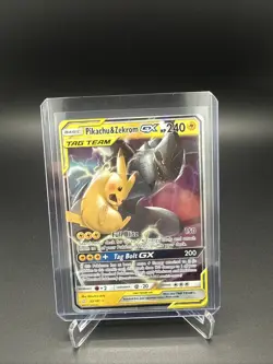 Pokemon TCG Pikachu & Zekrom GX Team Up Holo Card 33/181 NM Condition - Image 1