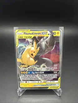 Pokemon TCG Pikachu & Zekrom GX Team Up Holo Card 33/181 NM Condition - Image 3