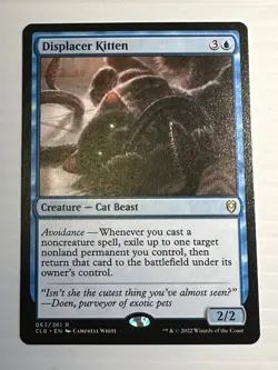 MTG Magic Displacer Kitten 063/361 Commander Legends: Baldur's Gate CLB English - Image 1
