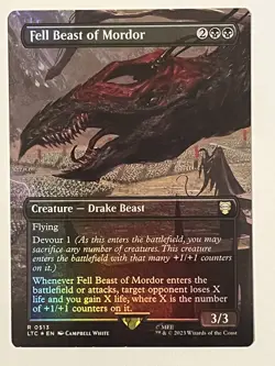 Fell Beast of Mordor (Borderless) Commander: The Lord of the Rings Foil MTG NM - Image 1