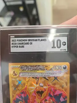 SGC 10 2023 POKEMON OBSIDIAN FLAMES HYPER RARE #228 CHARIZARD EX - Image 5