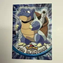 Blastoise #9 1999 Topps Pokemon TV Animation - Blue Logo, LP - Image 1