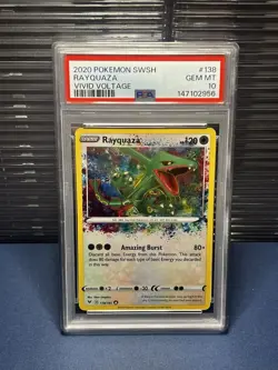 2020 POKEMON Sword & Shield Vivid Voltage RAYQUAZA Card #138 PSA 10 - Image 5