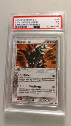 Pokemon Stolloss EX Holo Deutsch PSA 5 Sandsturm 2004 Sandstorm 95/100 - Image 1