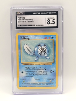 Poliwag 59/102 Base Set Unlimited - CGC 8.5 NM/Mint - 1999 Pokemon TCG - Image 1