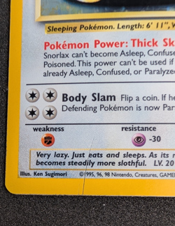 Snorlax 11/64 - Pokemon TCG Jungle Set - Holo - MP/HP - Image 3