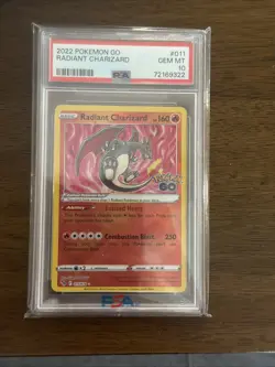 2022 Pokemon Pokemon GO Radiant Charizard #011/078 PSA 10 - Image 1