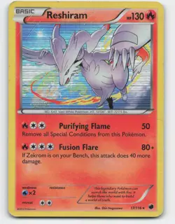 2013 Pokemon, Plasma Freeze, #17/116 Reshiram, Holo Rare - Image 1
