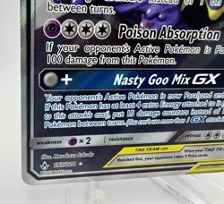 Pokemon Muk & Alolan Muk GX TAG TEAM Full Art Ultra Rare Holo 197/214 - Image 5