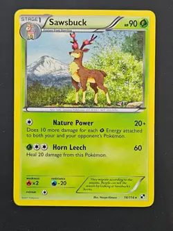 SAWSBUCK 14/114 R BLACK & WHITE POKEMON NM/M - Image 1