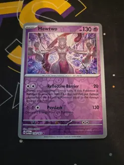 Mewtwo 150/165 Reverse Holo: Scarlet & Violet 151 Pokemon TCG Near Mint - Image 1