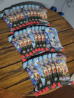 Pokemon TCG 27 Booster Packs Scarlet & Violet Stellar Crown Eng (+3 bonus packs) - Image 2