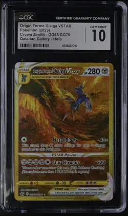Pokemon Origin Forme Dialga VSTAR GG68, Crown Zenith Galarian Gallery, CGC 10!!! - Image 2