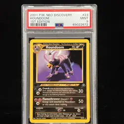 Houndoom #23 1st Edition Neo Discovery Pokemon PSA 9 🐺 - Image 1